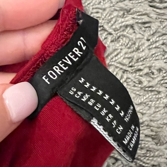 Forever 21 Cranberry MIDI Dress - Picture 3 of 6